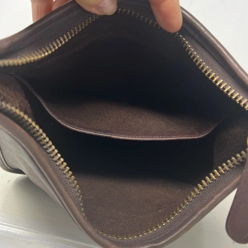 Coach Dark Brown Leather Hobo Bag with Gold Hardware - Picture 11 of 15
